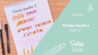 7 Ideas de títulos bonitos y fáciles para tus apuntes I RUBIO [upl. by Nylodam]