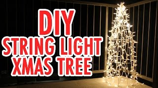 DIY String Light Christmas Tree  HGTV Handmade [upl. by Antoinetta]