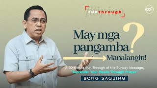 May Mga Pangamba Manalangin  Bong Saquing  Run Through [upl. by Nosyd]