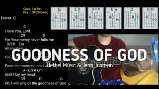 GOODNESS OF GOD Lyrics amp Chords  Bethel Music amp Jenn Johnson [upl. by Terpstra736]