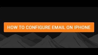 How to configure email on iphone Email setup [upl. by Notrom273]