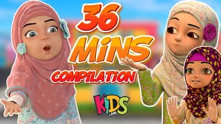 Raiqa Aur Areeba Compilation  Kaneez Fatima Cartoon  Urdu Islamic Cartoon Series  3D Animation [upl. by Mairym]