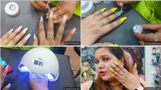 permanent Gel nail extension step by step for beginners [upl. by Elsworth]