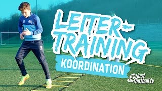 Fussballtraining Leitertraining  Koordination  Kondition [upl. by Eiram]