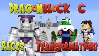 Dragon Block C All Races and Transformations Dragon Ball Z Minecraft Mod Review [upl. by Ethe]