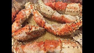 Mouthwatering Alaskan King Crab Legs in Garlic Butter [upl. by Oigroig636]