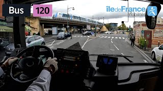 Bus 120 RATP  Noisy le Grand Mont dEst RER  NogentsurMarne RER [upl. by Soule]