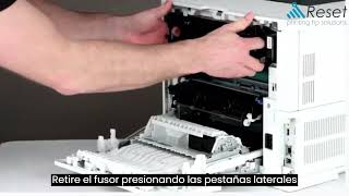 Instrucciones para cambiar Fusor HP LaserJet Enterprise M607 M608 M609  RM21257 [upl. by Aleahcim628]