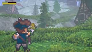 Pixel Art game in a 3D world Small combat gameplay preview  EthrA AdventureRPG game [upl. by Ztnaj]