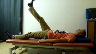 meniscus tear rehabilitation exercise 1 Straight leg raise [upl. by Rudiger]