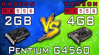 RX 550 2GB vs RX 550 4GB  Pentium G4560  DX11 amp DX12  Games Testing amp Benchmarks [upl. by Golub640]