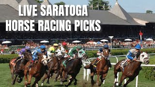 Live Saratoga Horse Racing Picks [upl. by Aloisius797]