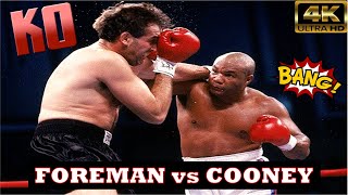 George Foreman USA vs Gerry Cooney USA  BRUTAL KNOCKOUT  4K Ultra HD [upl. by Alon]