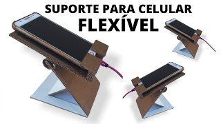 Suporte Para Celular flexível  RECICLAGEM DE PAPELÃO  DIY [upl. by Ahsenet]