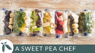 7 Smoothie Freezer Packs  How To Meal Prep  A Sweet Pea Chef [upl. by Bernice530]