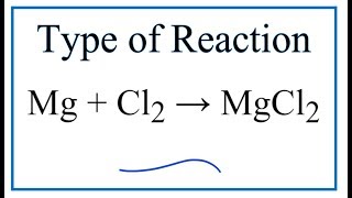 Type of Reaction for Mg  Cl2  MgCl2 [upl. by Frederica]