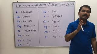 34 Simple Trick to learn Electrochemical Series  Reactivity Series of metals [upl. by Cutlip]