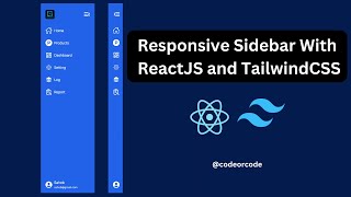 Create Responsive Sidebar with React JS and tailwind CSS  React JS and tailwind CSS tutorial [upl. by Donelle]