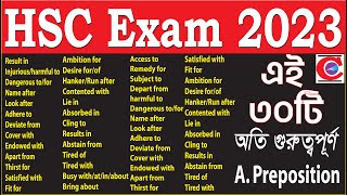 HSC 2023 Most Important 30 Appropriate PrepositionsHSC Short Syllabus [upl. by Ettenaj]