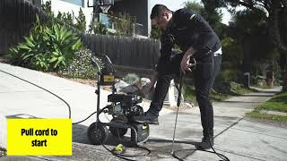 How To Turn On a Kärcher Petrol Pressure Washer [upl. by Oiramaj]