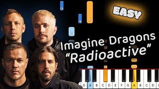 Learn To Play Radioactive Imagine Dragons on Piano Easy [upl. by Llirrem]