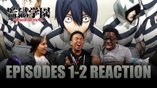 WHATIS THIS  Prison School Ep 1 amp 2 Blind Reaction [upl. by Anilecram]