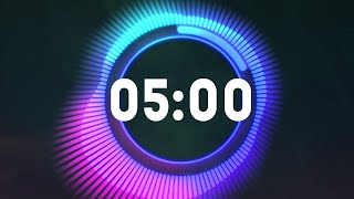 Get Pumped Countdown 5Minute Workout Timer with Music  Cool Audio Visual Effects [upl. by Eugene]