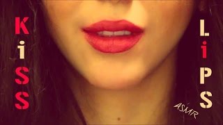 ASMR KISS SOUNDS Lipstick Collection  ASMR Ear To Ear Kissing [upl. by Edaj]