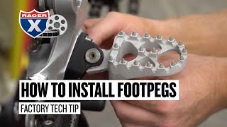 Racer X Films How to Remove and Install Footpegs [upl. by Tearle]