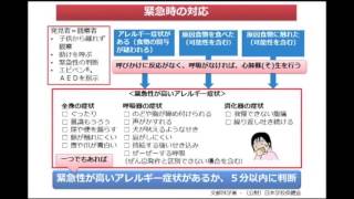 緊急時の対応 学校におけるアレルギー疾患対応資料：文部科学省 [upl. by Avera]