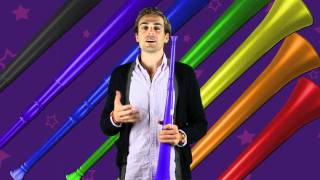 How To Use a Vuvuzela Horn  How To Blow a VuvuzelaStadium Horn [upl. by Marielle]