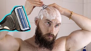 Gilette Skinguard HEAD SHAVE REVIEW  Razor for sensitive skin [upl. by Suivart]