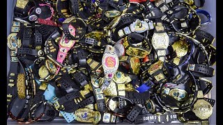 HUGE WWE Figure Belt Collection [upl. by Nilyarg]