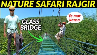 RAJGIR GLASS BRIDGE  😍 NATURE SAFARI PARK TOUR  TICKET PRICE  ONLINE BOOKING  ZIPLINE amp CYCLING [upl. by Guzel]