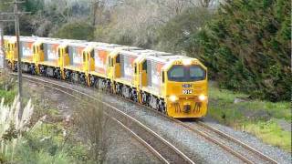 New KiwiRail DL Locomotives Delivery Run  Drury [upl. by Ttsepmet]