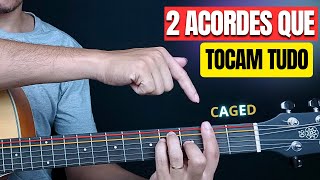 Com APENAS 2 acordes do CAGED você toca QUALQUER música que quiser no violão  Aula de violão [upl. by Airamzul]