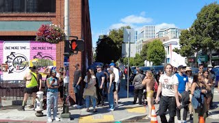 4K San Francisco 8th Street during Folsom Street Fair 2023 [upl. by Heigho125]