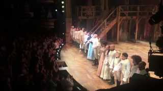 Hamilton Cast Takes First Broadway Bows [upl. by Sihunn]