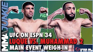 Main Event Weigh in highlight  UFC on ESPN 34 [upl. by Eiramanel]