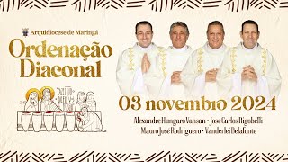 Ordenação Diaconal 03 de novembro de 2024  Paróquia Santo Cura Dars [upl. by Yhtak730]