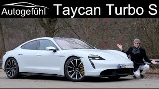 Porsche Taycan Turbo S  FULL REVIEW with German Autobahn 2021 [upl. by Plossl]