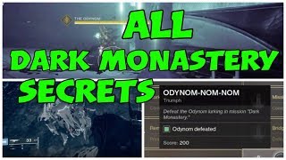 Dark Monastery Ahamkara bones location amp All secrets ODYNOM Destiny 2 quest [upl. by Llemert]