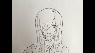 How to draw Erza Scarlet [upl. by Eadrahc789]