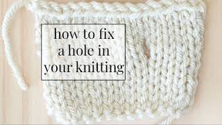 How to Mend a Hole in a Knitted Sweater Step by Step [upl. by Aisya765]