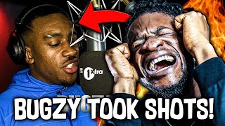 BUGZY TAKIN SHOTS  Fire in the Booth – Bugzy Malone Part 2 REACTION [upl. by Esten928]