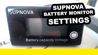 SUPNOVA Battery Monitor Settings Guide [upl. by Capwell]