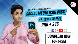 49 Social Media Icons Pack Free Download  PNG PSD amp Vector Files  SHAAD RAZVI [upl. by Ees608]