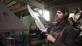 Forging a gigantic Bowie sword the complete movie [upl. by Kamaria]