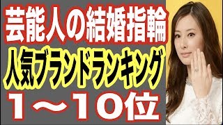 芸能人の結婚指輪人気ブランドランキング1〜10位！人気はCMで有名なカルティエやティファニー？熱愛スキャンダル後にゴールインしたモデルも…【世界の果てまで芸能裏情報チャンネル】 [upl. by Anitselec]