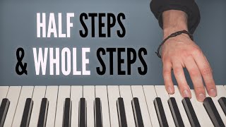 What is a half step and whole step on the piano Semitones and tones [upl. by Iidnarb]